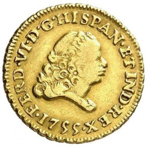 Аверс монеты Мексика, 1 эскудо, 1752-1756