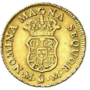 Реверс монеты Мексика, 1 эскудо, 1752-1756
