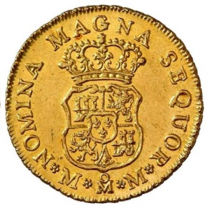 Реверс монеты Мексика, 2 эскудо, 1752-1756