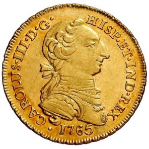 Аверс монеты Мексика, 2 эскудо, 1762-1771