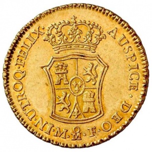 Реверс монеты Мексика, 2 эскудо, 1762-1771