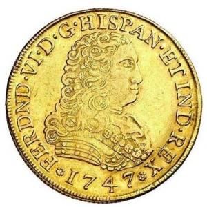 Аверс монеты Мексика, 8 эскудо, 1747
