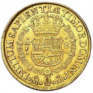 Реверс монеты Мексика, 8 эскудо, 1747