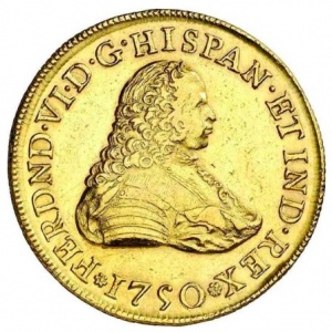 Аверс монеты Мексика, 8 эскудо, 1748-1751