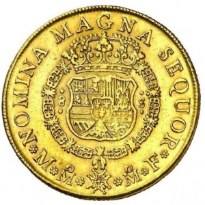 Реверс монеты Мексика, 8 эскудо, 1748-1751