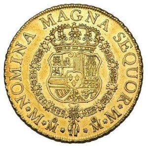 Реверс монеты Мексика, 8 эскудо, 1757-1759