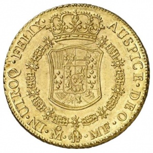 Реверс монеты Мексика, 8 эскудо, 1762-1771