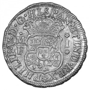 Аверс монеты Мексика, 1 реал, 1732-1741