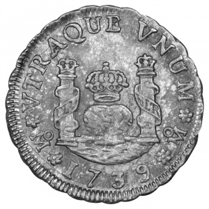 Реверс монеты Мексика, 1 реал, 1732-1741