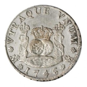 Реверс монеты Мексика, 4 реала, 1732-1747