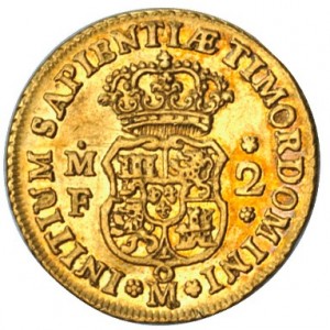 Реверс монеты Мексика, 2 эскудо, 1732-1747