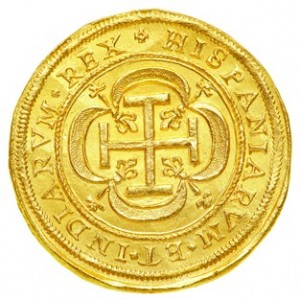Реверс монеты Мексика, 8 эскудо, 1711-1714, Королевская монета