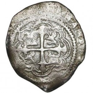 Реверс монеты Мексика, ½ реала, 1598-1620
