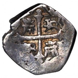 Реверс монеты Мексика, ½ реала, 1622-1667