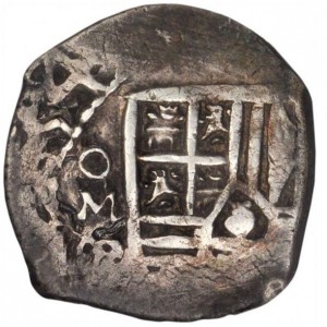 Аверс монеты Мексика, 1 реал, 1622-1662, Коб монета