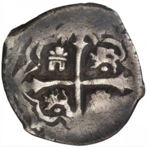 Реверс монеты Мексика, 1 реал, 1622-1662, Коб монета