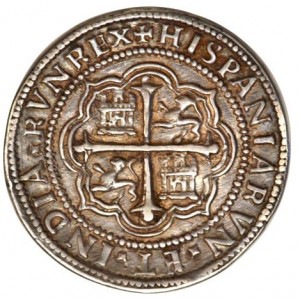 Реверс монеты Мексика, 8 реалов, 1598-1618, Королевская монета