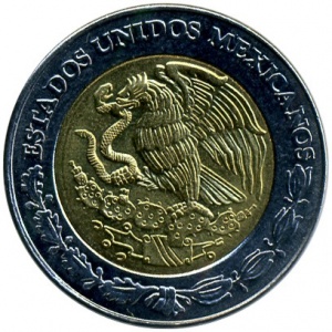 Аверс монеты Мексика, 5 песо, 2008, Франсиско Хавьер Мина