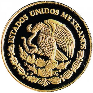 Аверс монеты Мексика, 1/20 онзы, 1999, Teocuitlatl