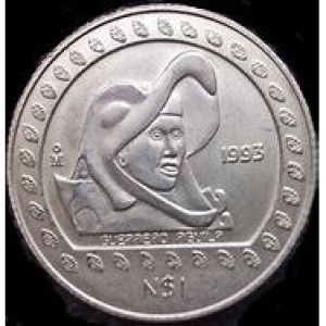 Реверс монеты Мексика, 1 новый песо, 1993, Ацтеки - Воины-орлы