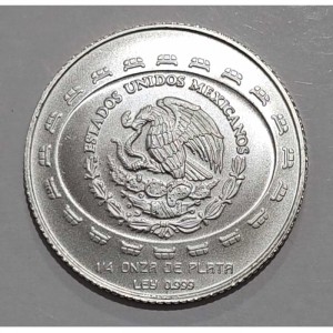 Аверс монеты Мексика, 1 песо, 1997-1998, Теотиуакан - Диск смерти