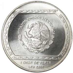 Аверс монеты Мексика, 5 новых песо, 1993, Доколумбовый Веракрус - Барельеф Эль-Тахина