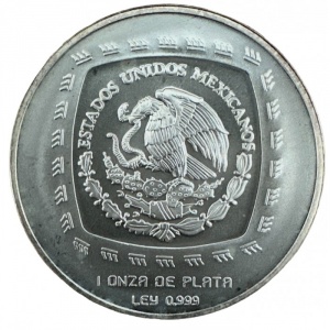 Аверс монеты Мексика, 5 песо, 1996-1998, Ольмеки - Фигура Лас-Лимас