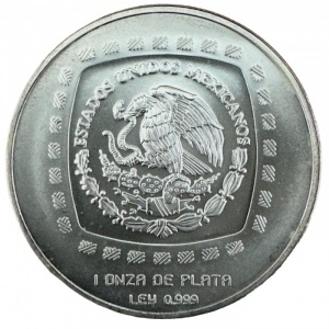 Аверс монеты Мексика, 5 песо, 1996-1998, Ольмеки - Фигура рестлера