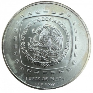 Аверс монеты Мексика, 5 песо, 1996-1998, Ольмеки - Hacha ceremonial