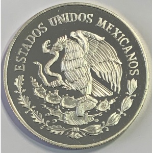 Аверс монеты Мексика, 5 песо, 1997-1998, Всемирный фонд дикой природы - Волк