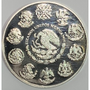 Аверс монеты Мексика, 5 песо, 2000, Миллениум - Бабочка