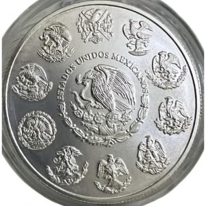 Аверс монеты Мексика, 5 песо, 2000, Вымирающие виды - Вилорог