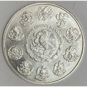 Аверс монеты Мексика, 5 песо, 2001, Вымирающие виды - Чёрный медведь