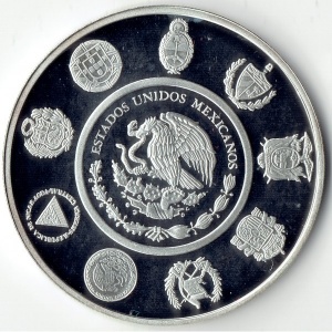 Аверс монеты Мексика, 5 песо, 2008, Иберо-Америка - Олимпийские игры