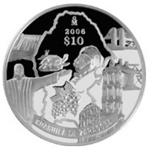 Реверс монеты Мексика, 10 песо, 2006, Коауила