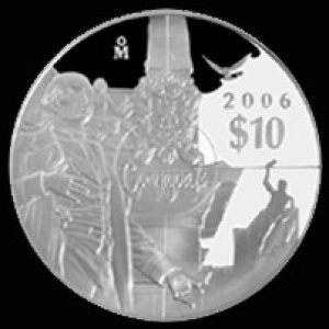Реверс монеты Мексика, 10 песо, 2006, Гуанахуато