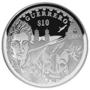 Реверс монеты Мексика, 10 песо, 2006, Герреро