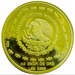 Аверс монеты Мексика, 25 песо, 1998, Тольтеки - Орел