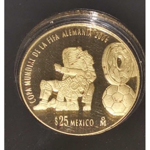 Реверс монеты Мексика, 25 песо, 2006, Чемпионат мира по футболу 2006