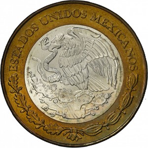 Аверс монеты Мексика, 100 песо, 2003, Сакатекас