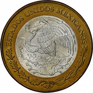 Аверс монеты Мексика, 100 песо, 2003, Тласкала