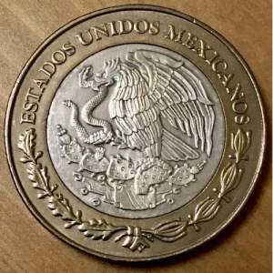 Аверс монеты Мексика, 100 песо, 2004, Керетаро Артеага