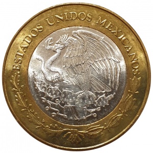 Аверс монеты Мексика, 100 песо, 2004, Халиско