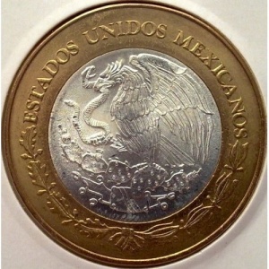 Аверс монеты Мексика, 100 песо, 2005, 80 лет банку Мексики