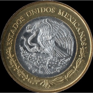 Аверс монеты Мексика, 100 песо, 2006, 200 лет со дня рождения Бенито Хуареса