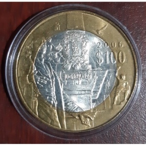 Реверс монеты Мексика, 100 песо, 2006, Гуанахуато