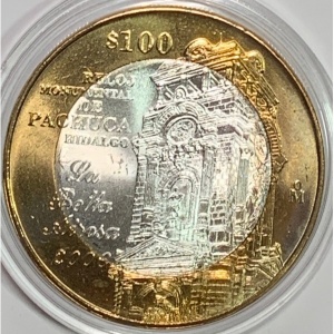 Реверс монеты Мексика, 100 песо, 2006, Идальго
