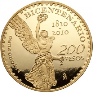 Реверс монеты Мексика, 200 песо, 2011, 200 лет Независимости