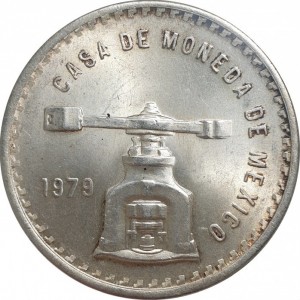 Аверс монеты Мексика, 1 онза, 1978-1980, Серебряная инвестиционная монета "Весы"
