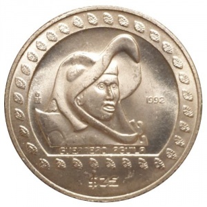 Реверс монеты Мексика, 25 песо, 1992, Воины-орлы